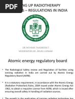 Setting Up Radiotherapy Machines - Regulations in