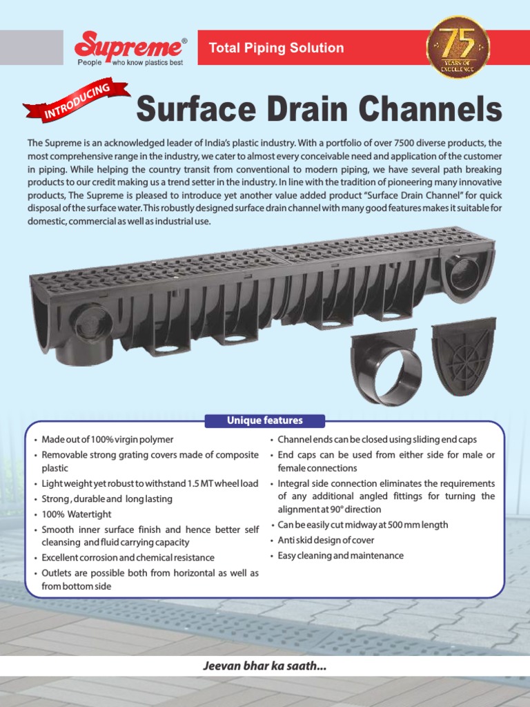Surface Drain Channels: Jeevan Bhar Ka Saath.. | PDF | Civil ...
