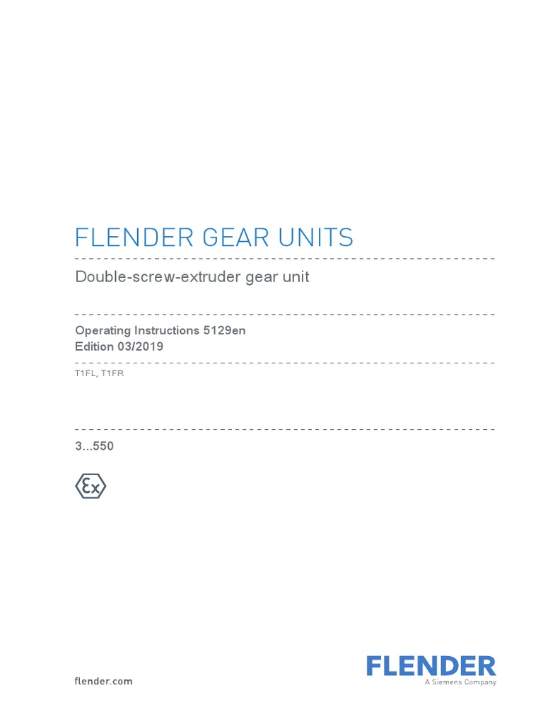 Flender Gear Units DoubleScrewExtruder Gear Unit PDF Personal