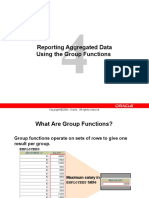 Reporting Aggregated Data Using The Group Functions