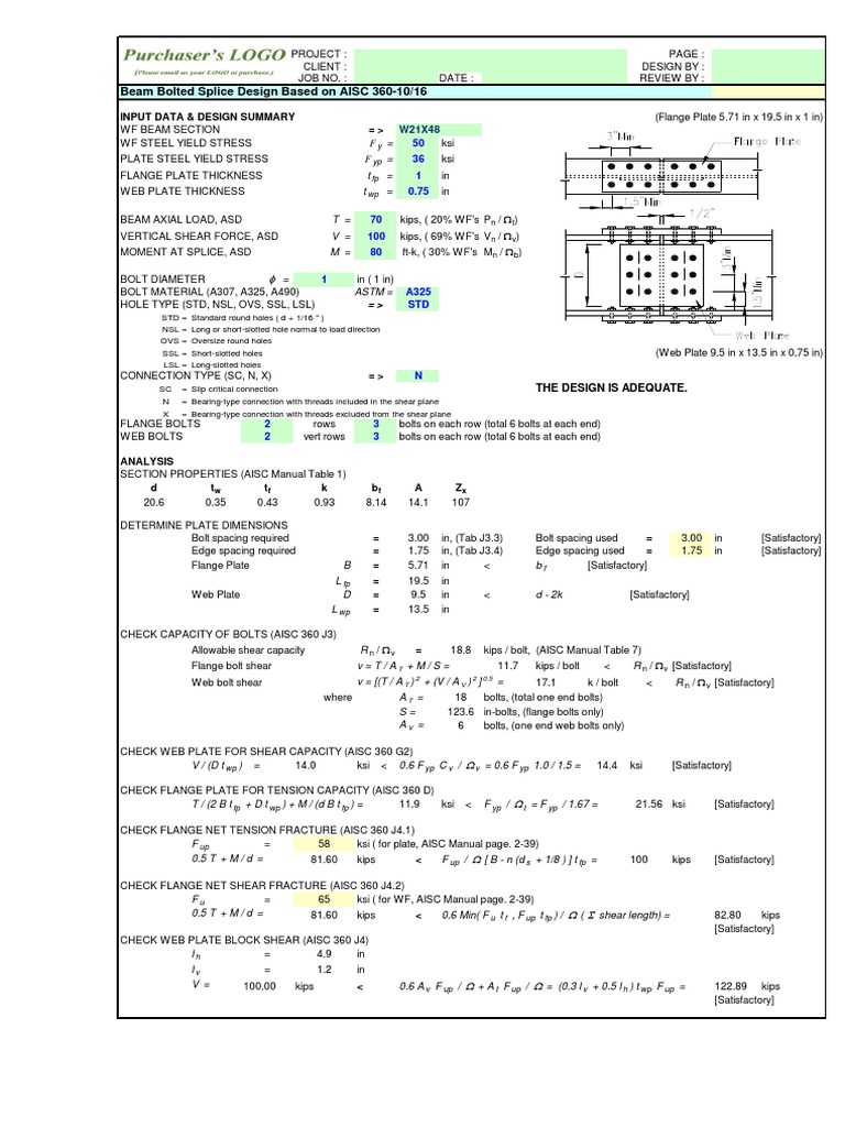Beam Splice | PDF | Screw | Building Engineering