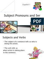Subject Pronouns and SER