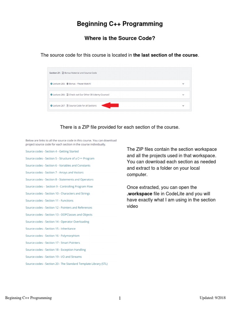 Beginning C++ Programming: Where Is The Source Code? | PDF