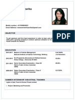 CV - Manaswinee Hazarika - FMS - NIFT - Shillong PDF