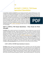 Get Latest SAP C - TAW12 - 750 Dumps Question PDF
