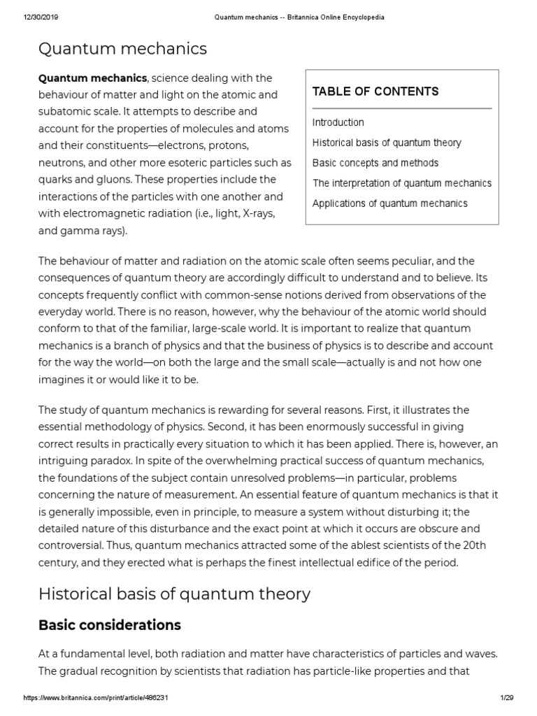Overview of Quantum Mechanics | PDF | Schrödinger Equation | Electron