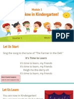 I Am Now in Kindergarten!: Week 1 Day 1 Quarter 1