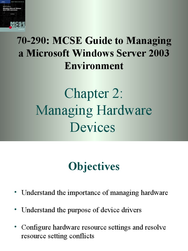 70-290: MCSE Guide To Managing A Microsoft Windows Server 2003 ...
