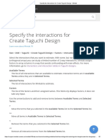 Specify The Interactions For Create Taguchi Design - Minitab PDF