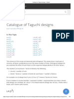 Catalogue of Taguchi Designs - Minitab