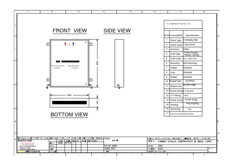 100A Auxiliary DB Panel Specifications | PDF | Building Engineering ...