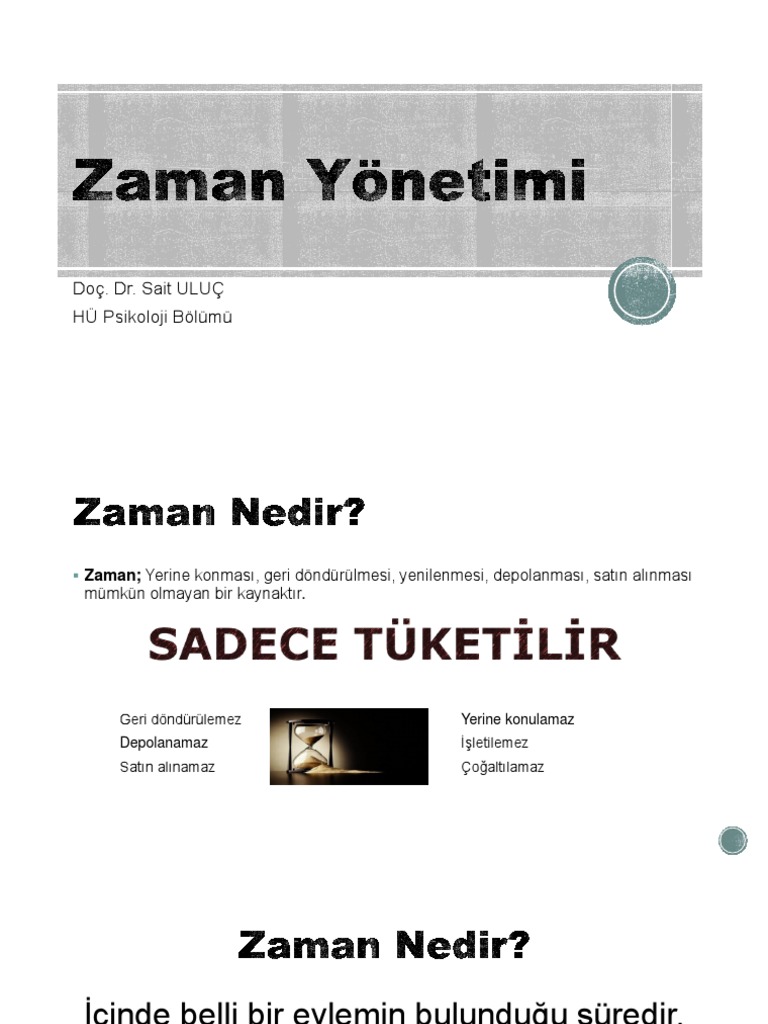 Zaman Yonetimi 071218 Pdf Pdf