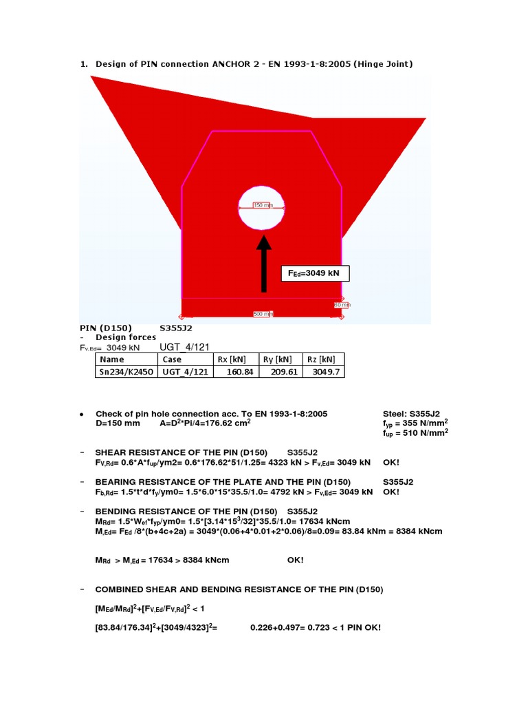 Pin Connection Design Verification | PDF