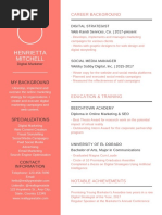 Bright Social Media Manager Resume