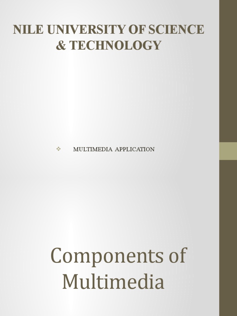 Components of Multimedia | PDF | Digital Video | Video
