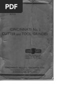 Cincinnati #2 Tool & Cutter Grinder Operators Manual 1934