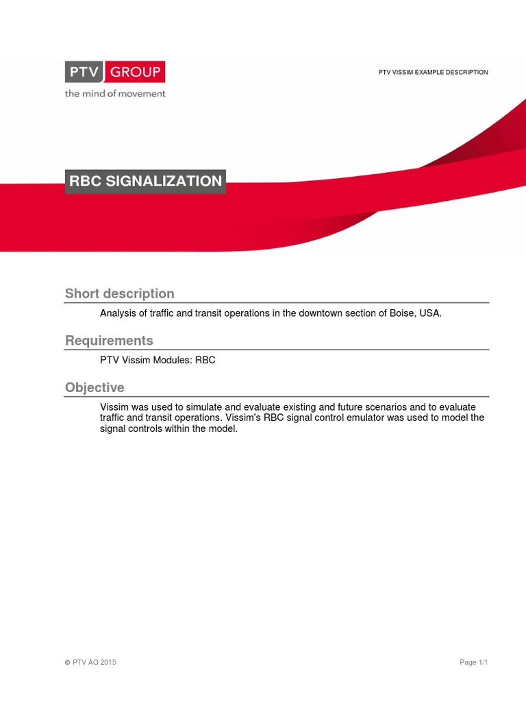 Boise Traffic Simulation with VISSIM | PDF