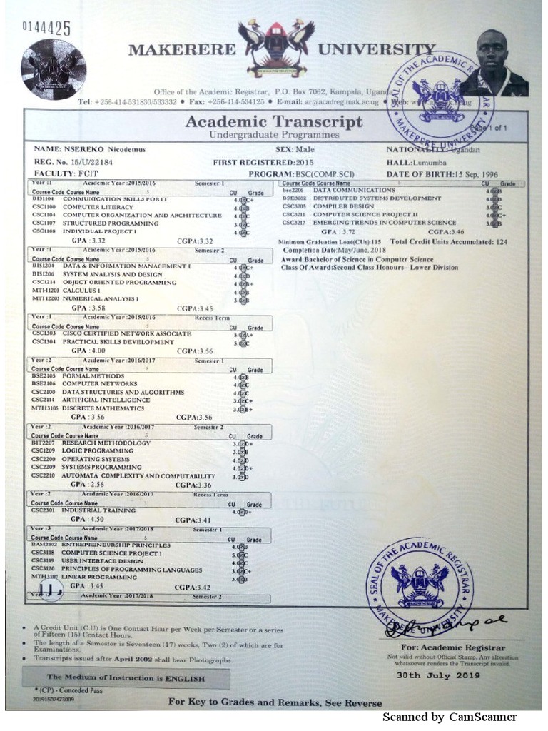 NserekoNicodemus Transcript | PDF