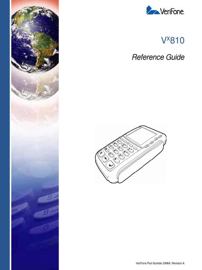 Verifone-Vx810 Reference Guide | PDF | Smart Card | Emv
