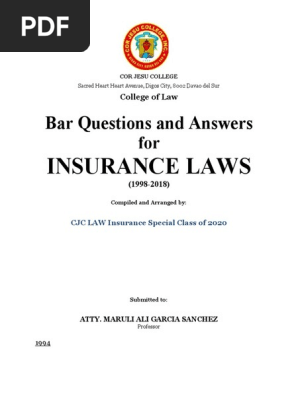 Insurance Compilation of BarQs.docx