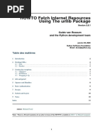 HOWTO Fetch Internet Resources Using The Urllib Package: Table Des Matières