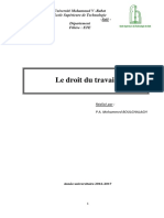 Le Droit Du Travail: Université Mohammed V - Rabat Ecole Supérieure de Technologie - Salé - Département Filière: ETE