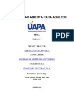 Tarea 1 de Pruebas de Aptitudes e Intereses