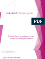 Estimation of Potassium in Tap Water by Flame Photometer