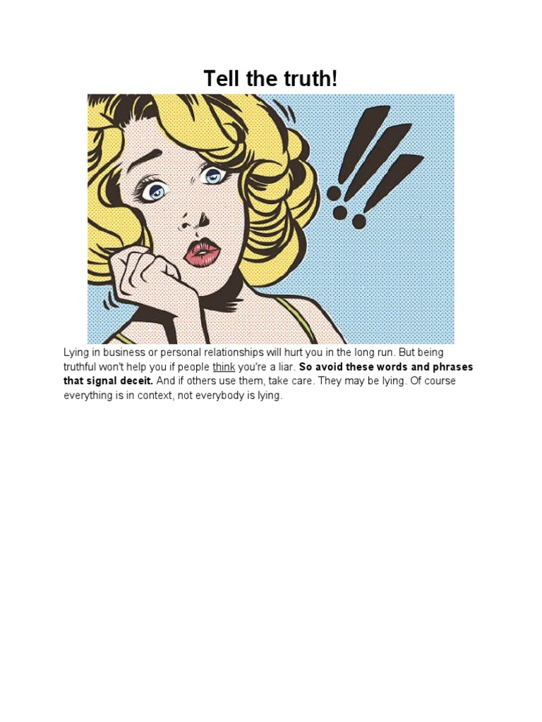 Avoiding Deceptive Language | PDF | Lie | Epistemology