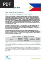 26 Philippines: 26.1 Summary of Coal Industry