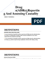 ADRs, Reporting and Causality Assessment