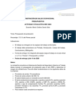 Actividad Evaluativa 2 - Presupuestos de Produccion - 6084