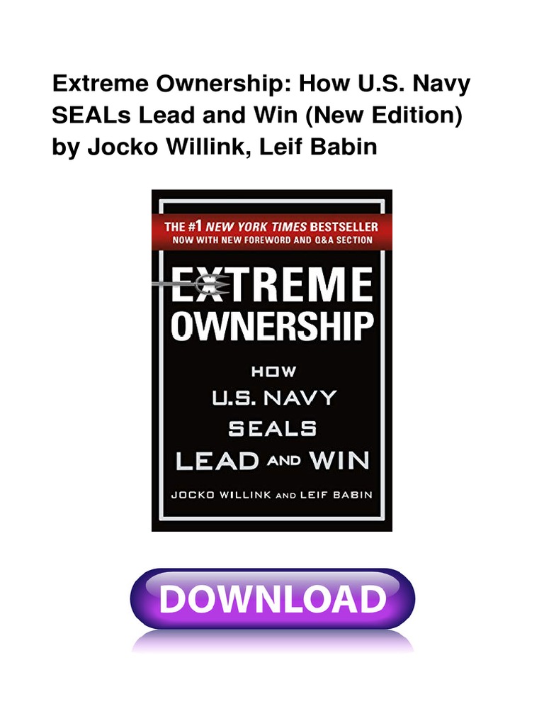 Extreme Ownership: How U.S. Navy Seals Lead and Win (New Edition) by ...