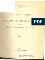 G. Mattiussi - Le XXIV Tesi Della Filosofia Di S. Tommaso D'aquino PDF