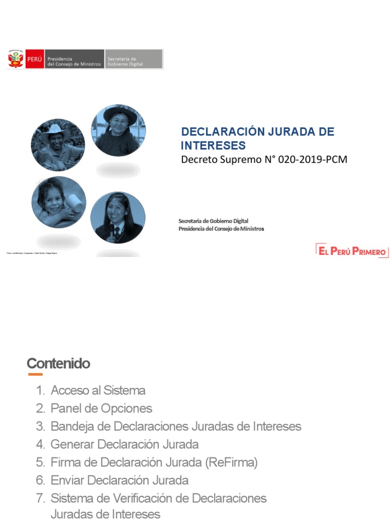 Declaración Jurada de Intereses en Perú | PDF | Informática | Software