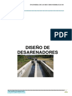 Diseño de Desarenadores PDF