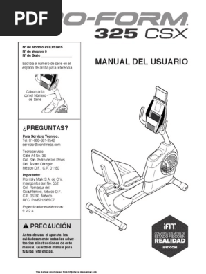 Proform bicicleta recumbente 325 csx sale