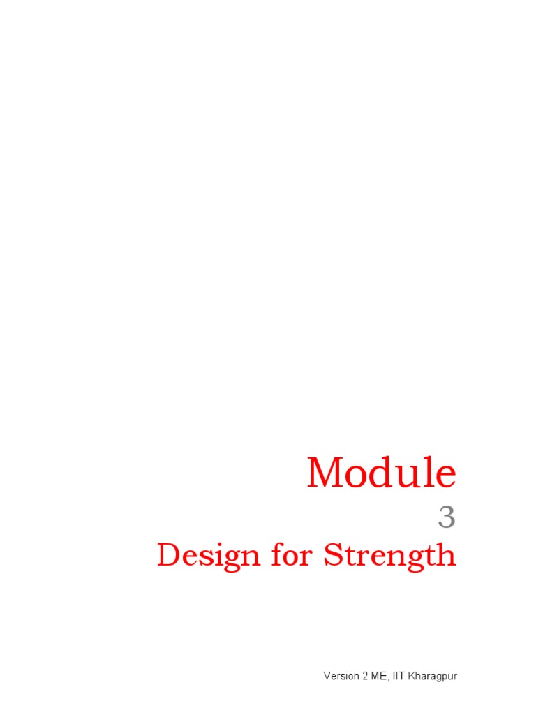 Design for Strength in Machine Elements | PDF | Technology & Engineering