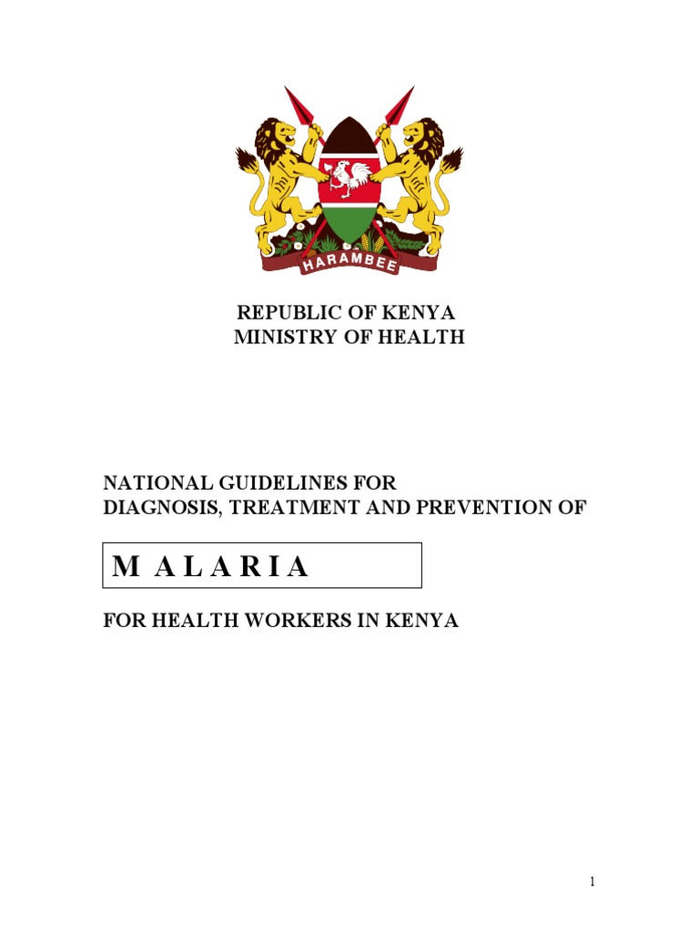 KENYA - Malaria Treatment Guidelines 2006 | PDF | Malaria | Medical ...