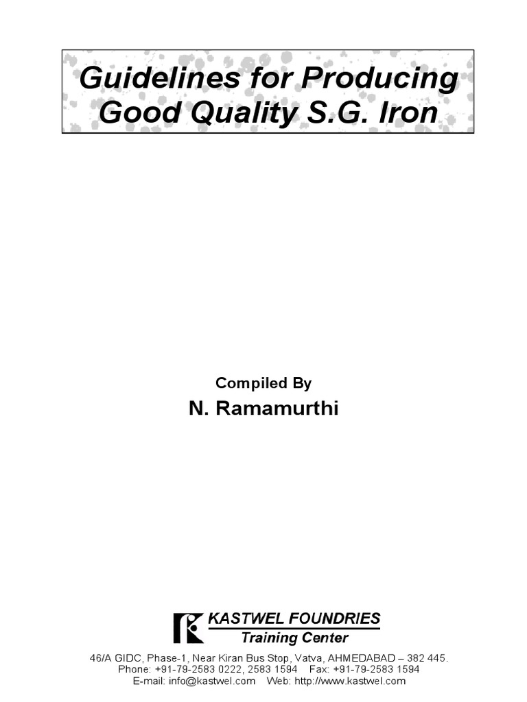 S.G.Iron Guidelines PDF Magnesium Sets Of Chemical Elements