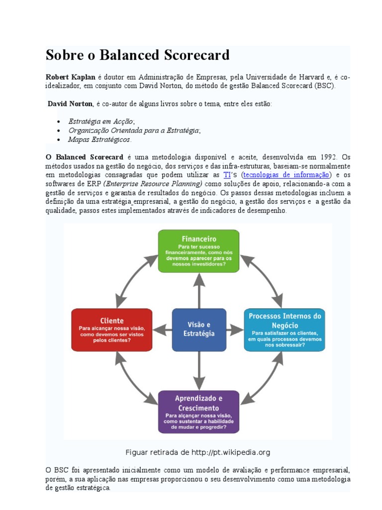 Metodologia do Balanced Scorecard | PDF | Business | Cognição