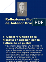 REFLEXIONES FILOSOFICAS DE ANTENOR ORREGO