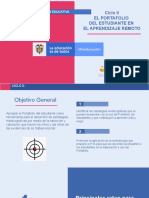 Portafolio estudiante aprendizaje remoto