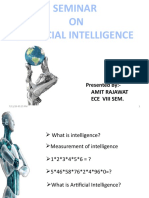 Seminar ON Artificial Intelligence: Presented By:-Amit Rajawat Ece Viii Sem