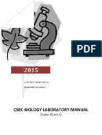 Csec Biology Laboratory Manual: Grades 10 and 11