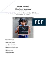 English Language School Based Assessment