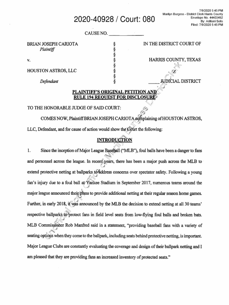 Cariota Lawsuit | PDF