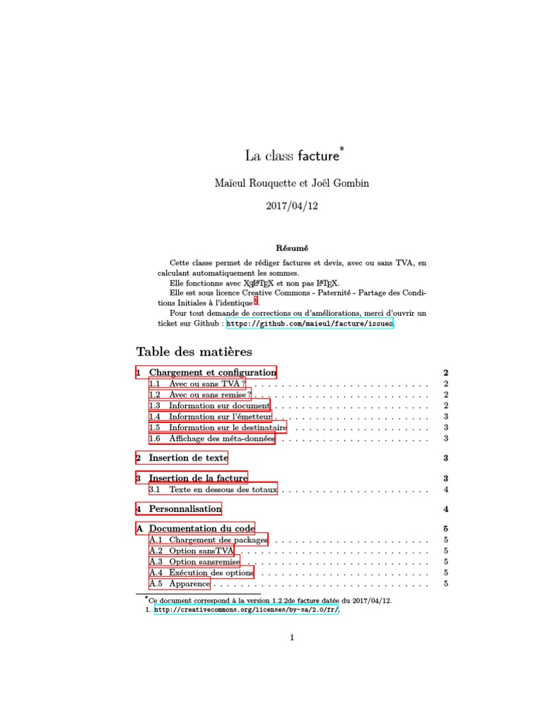 Création de factures avec Meta LaTeX | PDF | Taxe sur la valeur ajoutée ...