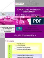 Osiatis Apports d-'ITIL Au Service Management