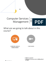 Computer Services Management: Introduction and The Service Concept